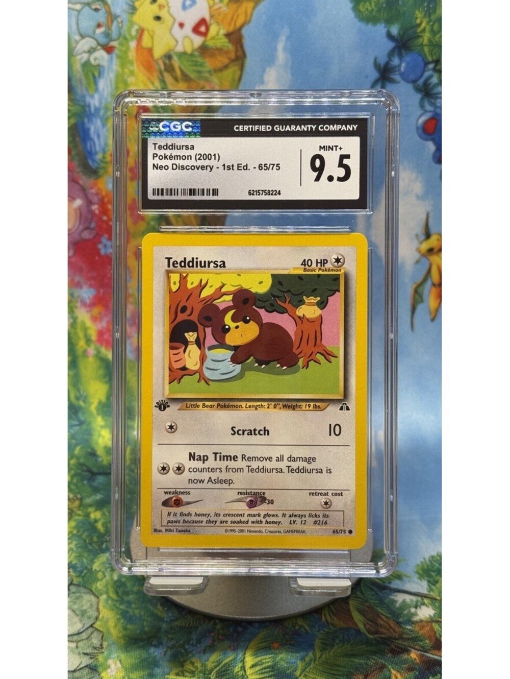 Pokémon Teddiursa Neo Discovery 65/75 2001 1st Edition CGC 9.5